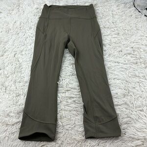 Lululemon In Movement Crop *Everlux 19" Sage